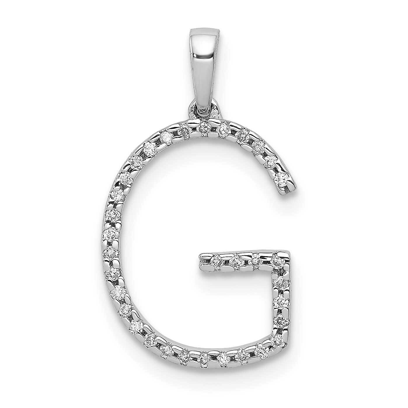Initial G Pendant 14k White Gold Diamond PM5222G-010-WA, MPN: PM5222G-010-WA, 883957134345