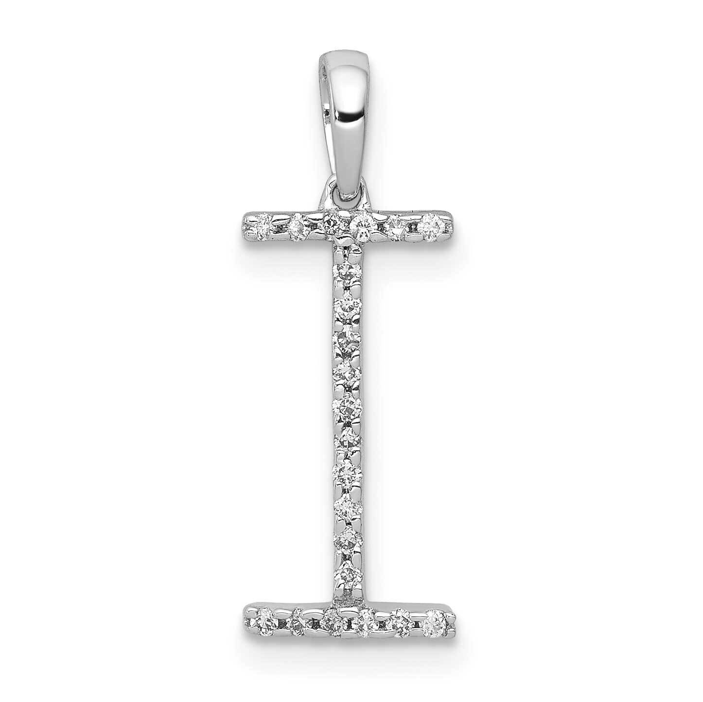 Initial I Pendant 14k White Gold Diamond PM5222I-010-WA, MPN: PM5222I-010-WA, 883957134369