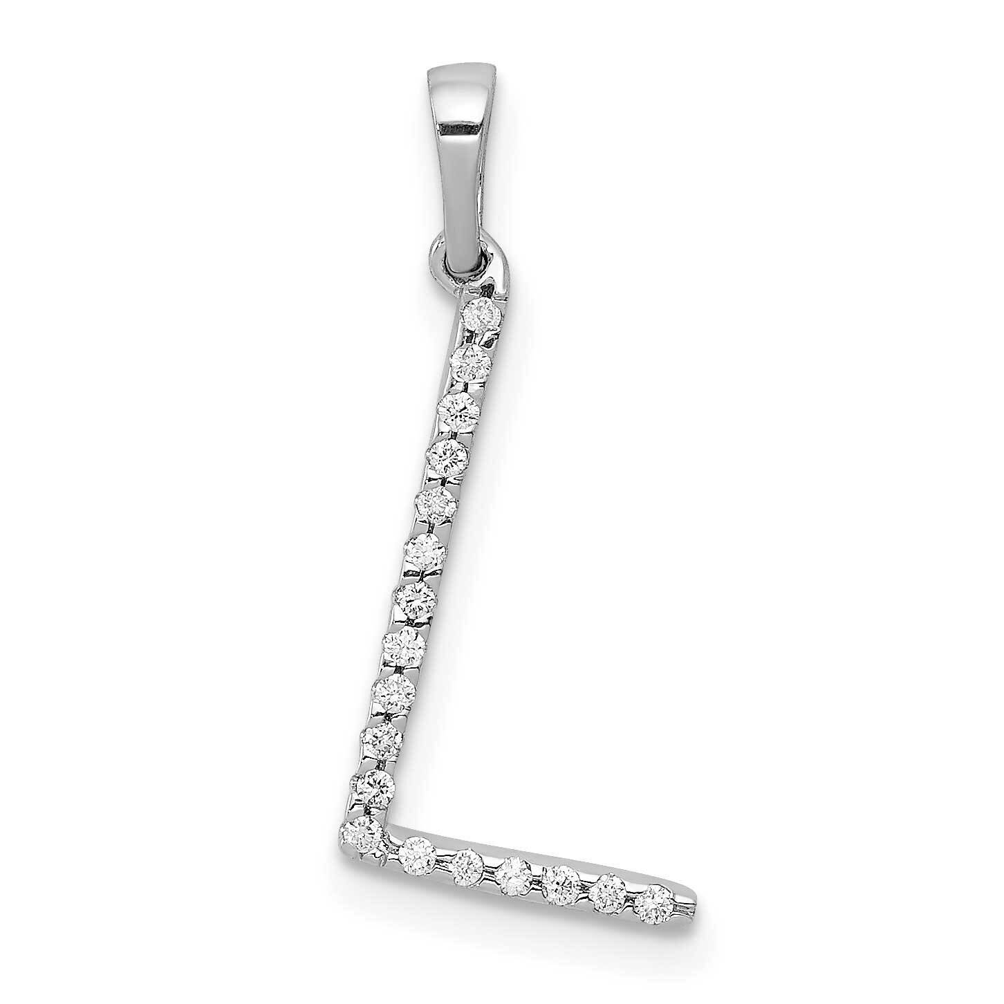 Initial L Pendant 14k White Gold Diamond PM5222L-006-WA, MPN: PM5222L-006-WA, 883957134390
