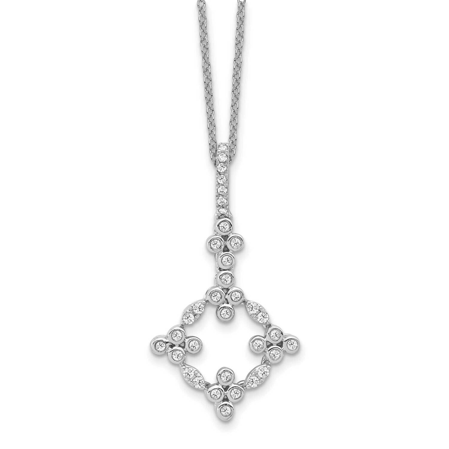 Diamond Vs/Si D E F Bloom Fashion Pendant Nec 14k White Gold True Origin Lab Grown PM6344-025-WLD, …