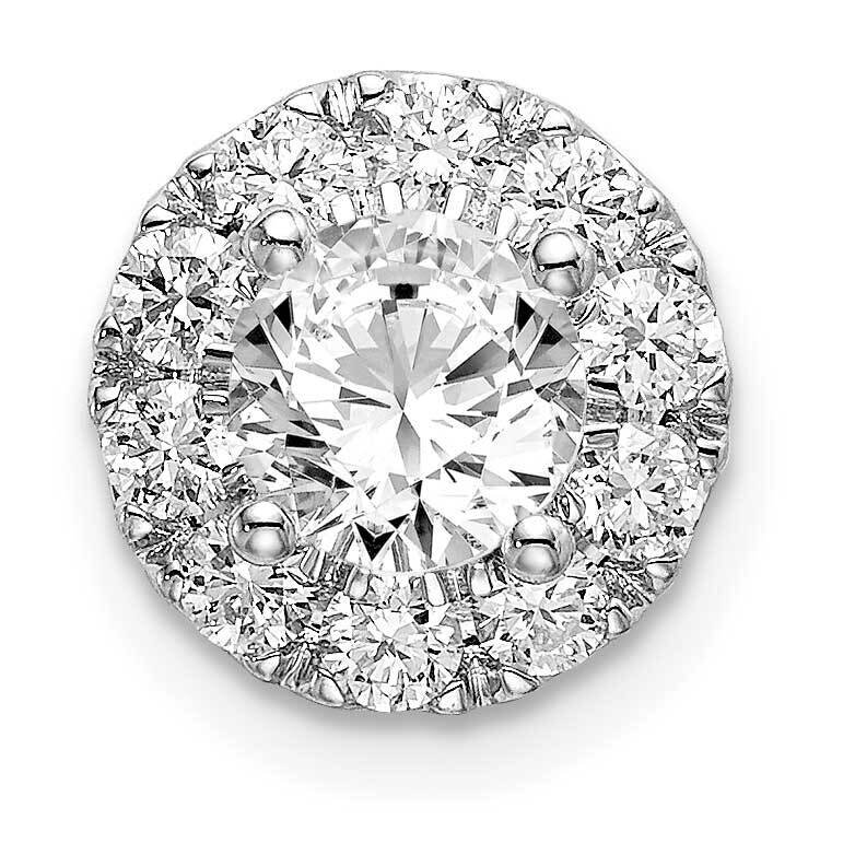 Diamond Si1/Si2 G H I Round Halo Pendant 14k White Gold Lab Grown PM6635-100-WLG, MPN: PM6635-100-W…