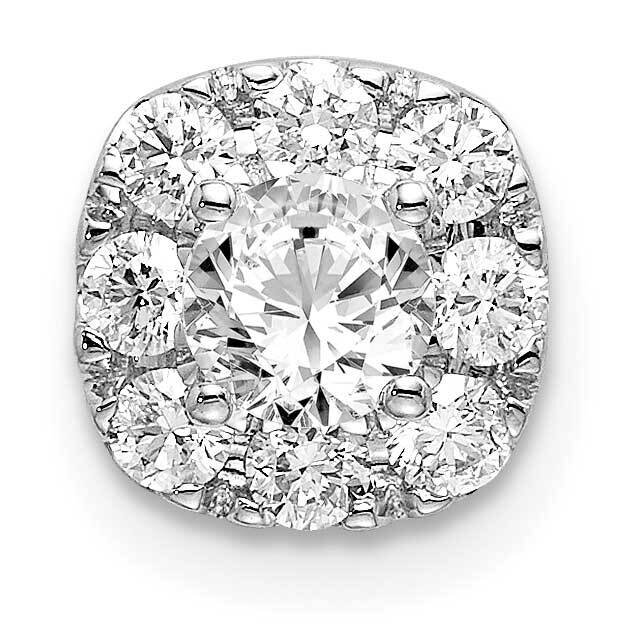 Diamond Si1/Si2 G H I Cushion Halo Pendant 14k White Gold Lab Grown PM6636-050-WLG, MPN: PM6636-050…