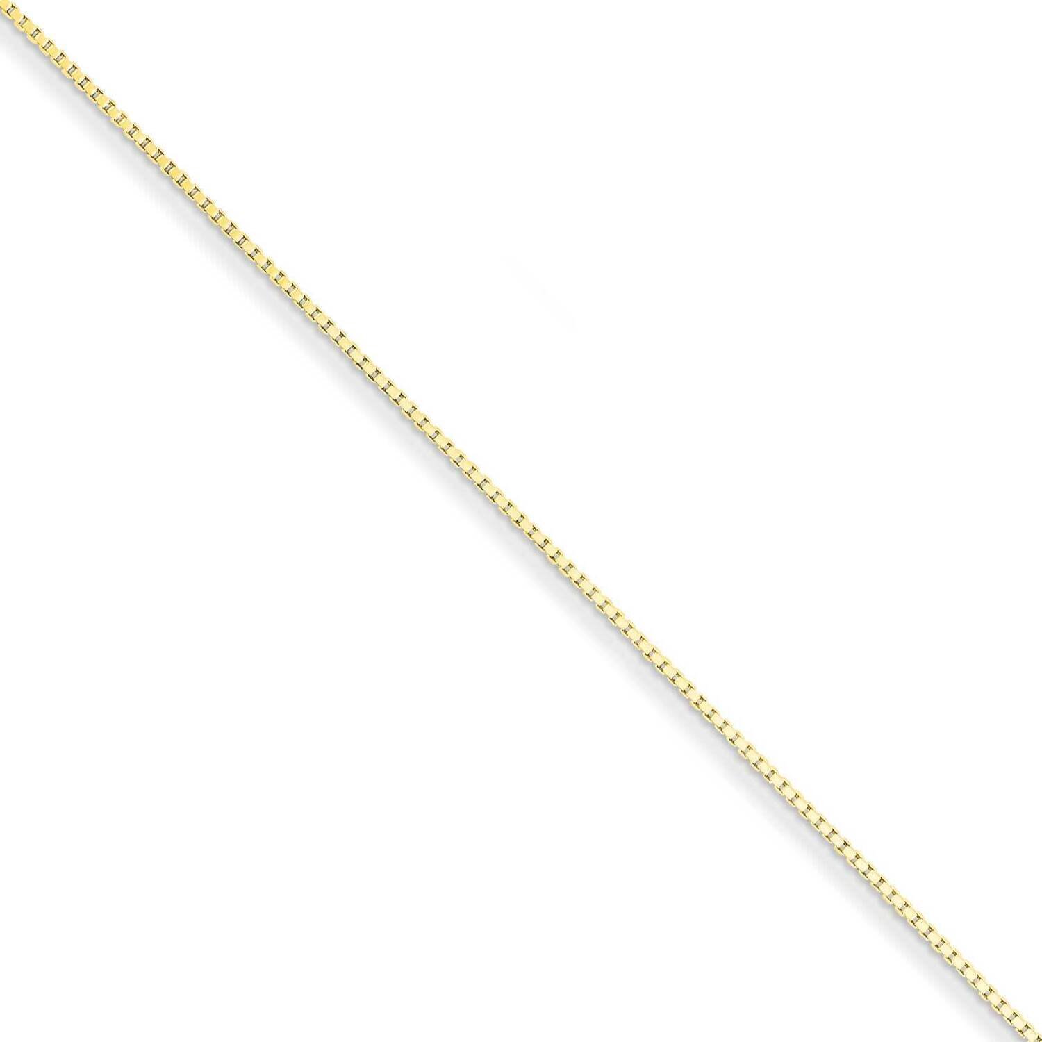 Flash Gold-Plated .90mm Box Chain Sterling Silver QBX019G-18