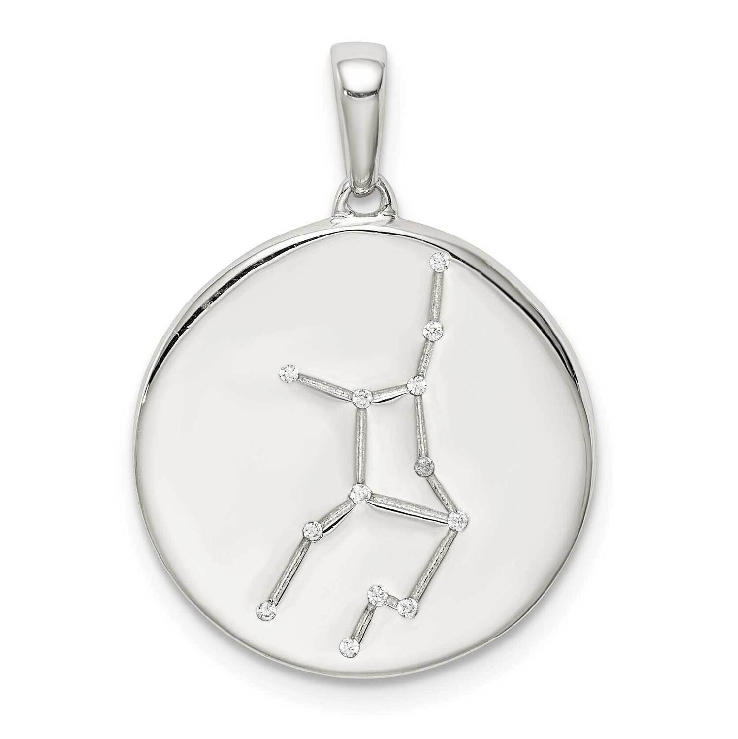 Cz Virgo Zodiac Pendant Sterling Silver QC9735, MPN: QC9735, 883957834702