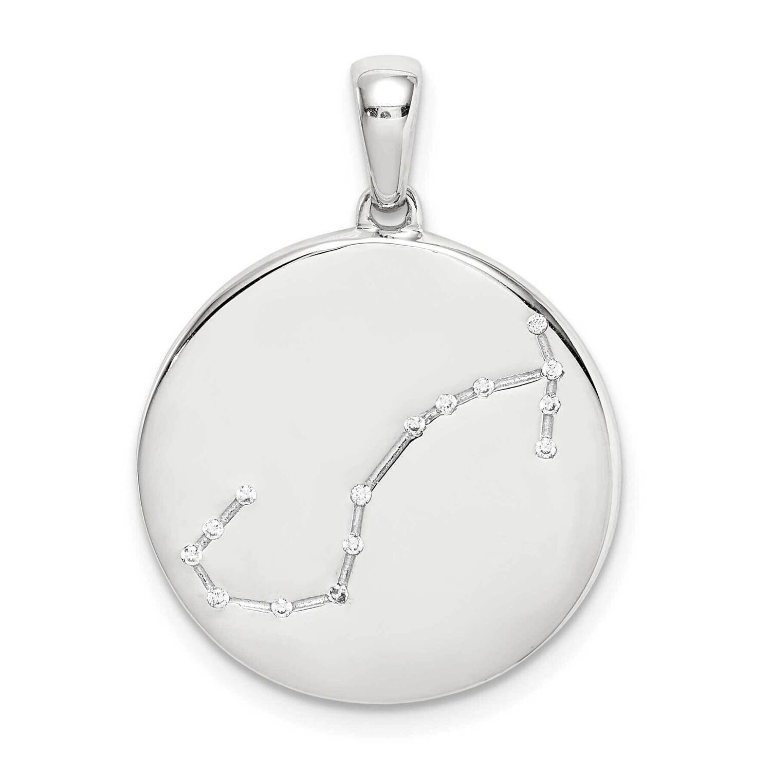 Cz Scorpio Zodiac Pendant Sterling Silver QC9737, MPN: QC9737, 883957574158