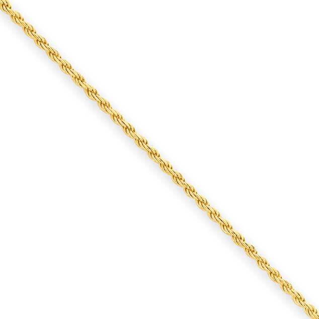 Flash Gold-Plated 1.85mm Diamond-Cut Rope Chain Sterling Silver QDC030G-18
