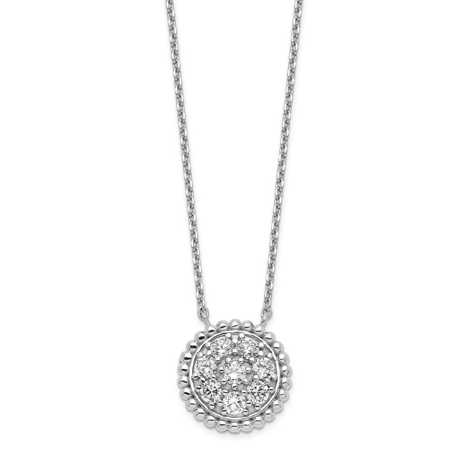 Circle Cz 18 Inch Necklace Sterling Silver QG5625-18, MPN: QG5625-18, 883957953427