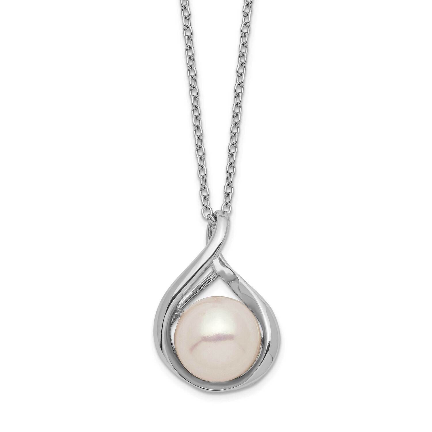 9-10mm White Fwc Pearl Necklace Sterling Silver Rhodium-plated QH5483-17, MPN: QH5483-17, 883957833…