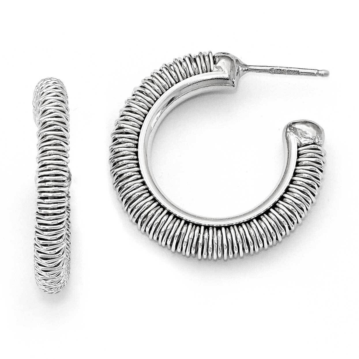 Rodium Plated Fancy Earrings Sterling Silver QLE1070, MPN: QLE1070,