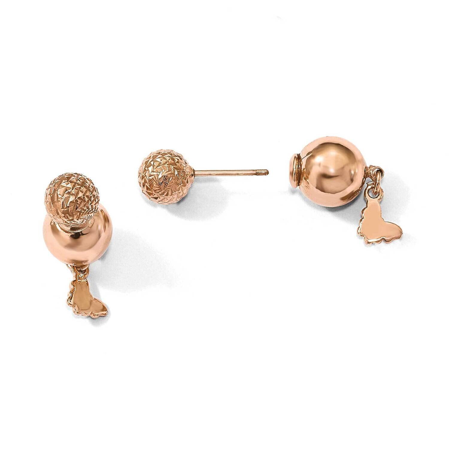 Rose Gold-Plated Butterfly Earrings Sterling Silver QLE1103, MPN: QLE1103,