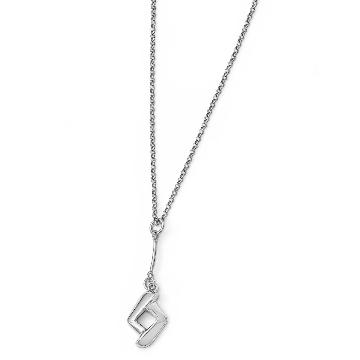 Polished with 1 Inch Extension Necklace Sterling Silver QLF705-17, MPN: QLF705-17, 191101176357