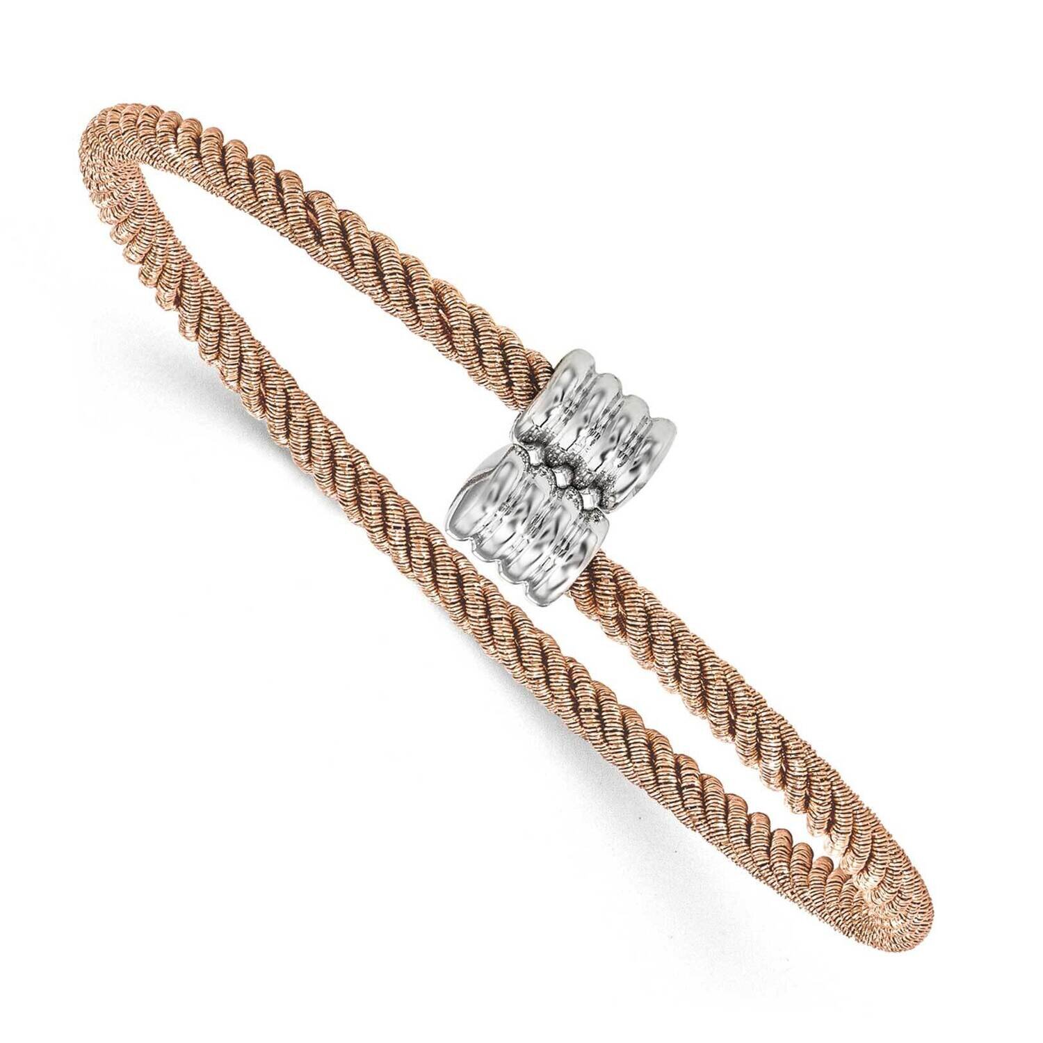 Rose Gold-Tone Bangle Sterling Silver QLF758