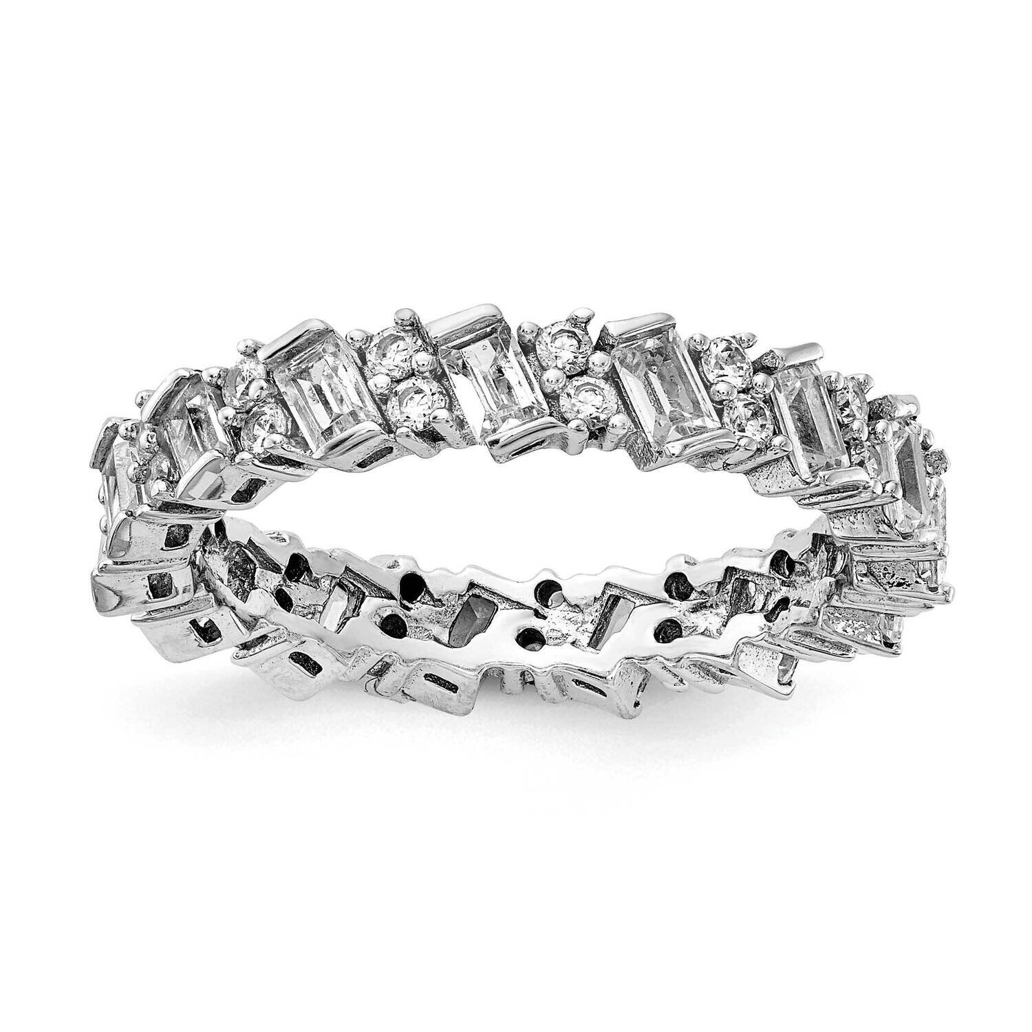 Fancy Cz Eternity Band Sterling Silver QR7170-7, MPN: QR7170, 883957753843