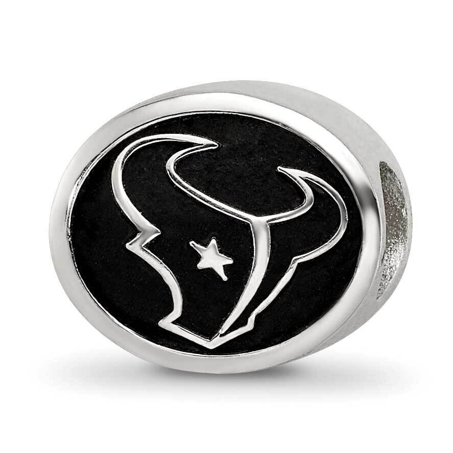 Enameled Houston Texans NFL Bead Sterling Silver QRS3054