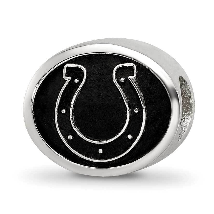 Enameled Indianapolis Colts NFL Bead Sterling Silver QRS3055