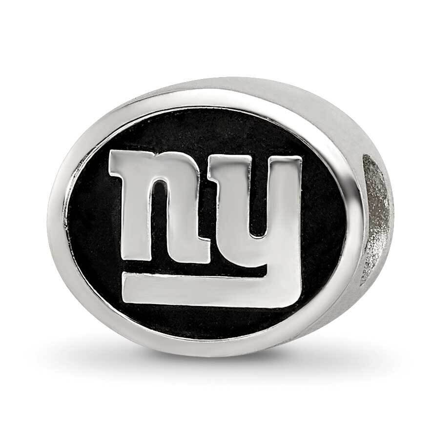 Enameled New York Giants NFL Bead Sterling Silver QRS3062