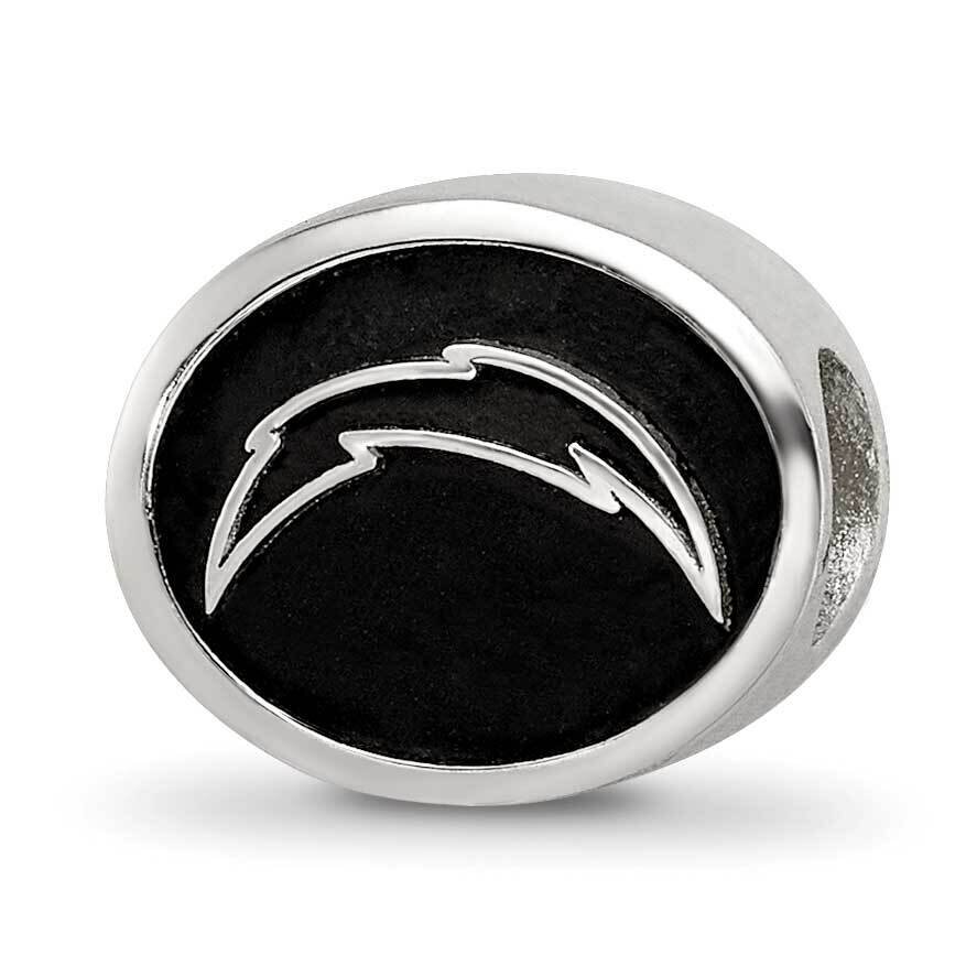 Enameled Los Angeles Chargers NFL Bead Sterling Silver Rhodium-plated QRS3067, MPN: QRS3067, 191101…