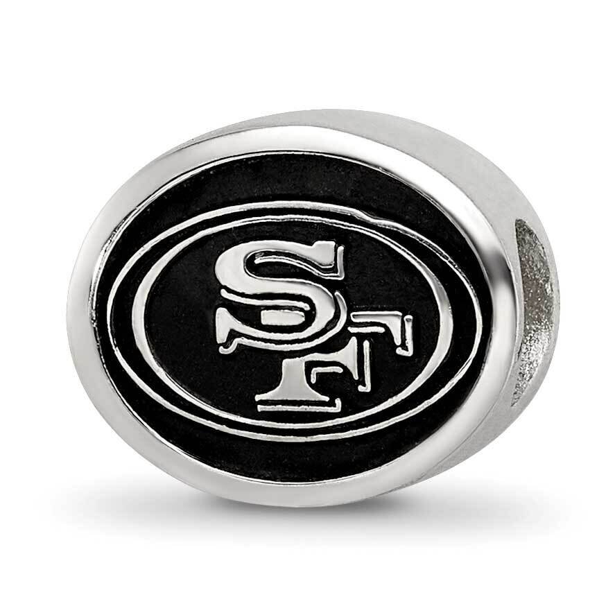 Enameled San Francisco 49Ers NFL Bead Sterling Silver QRS3068