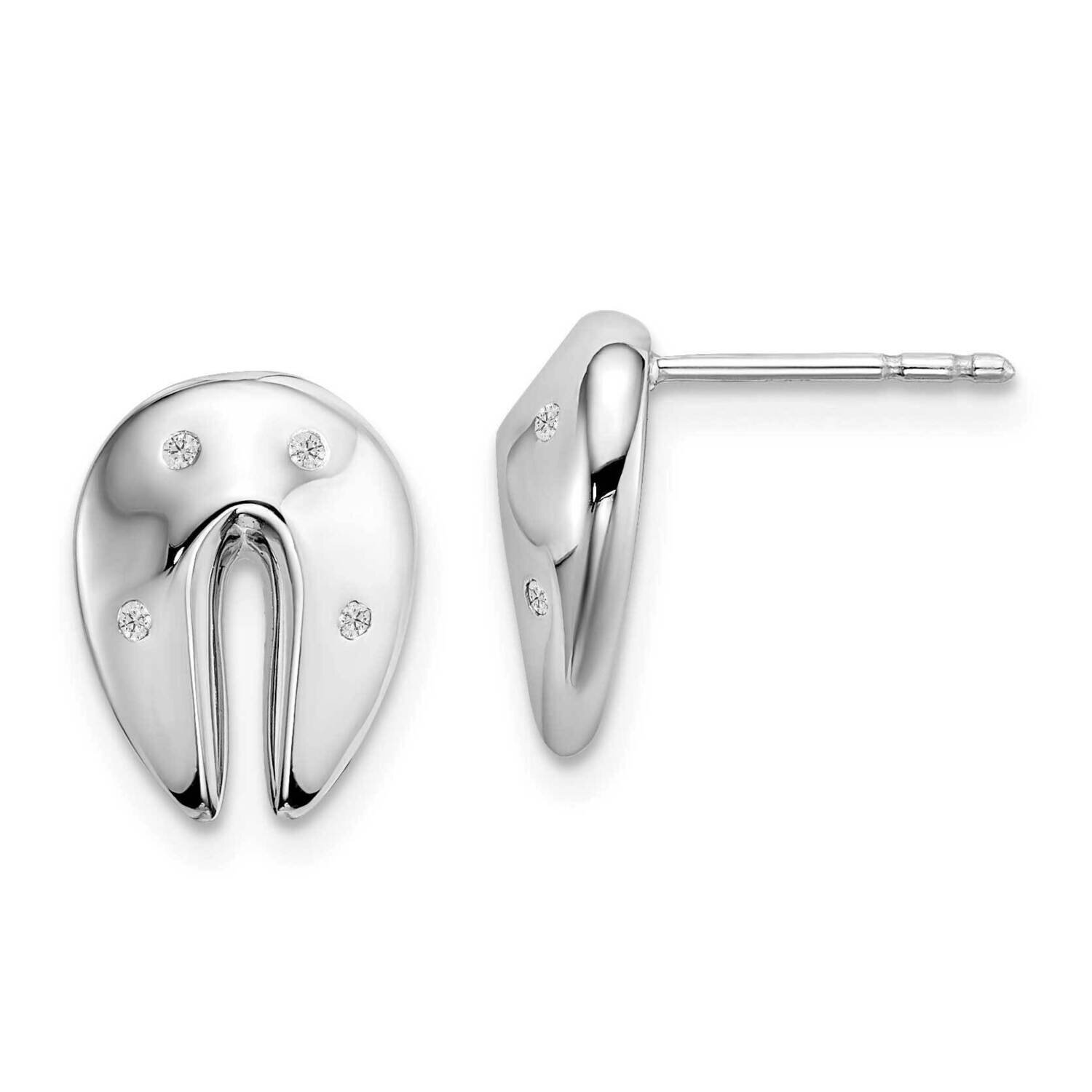 White Ice .045Ct. Diamond Earrings Sterling Silver QW472, MPN: QW472, 191101479519