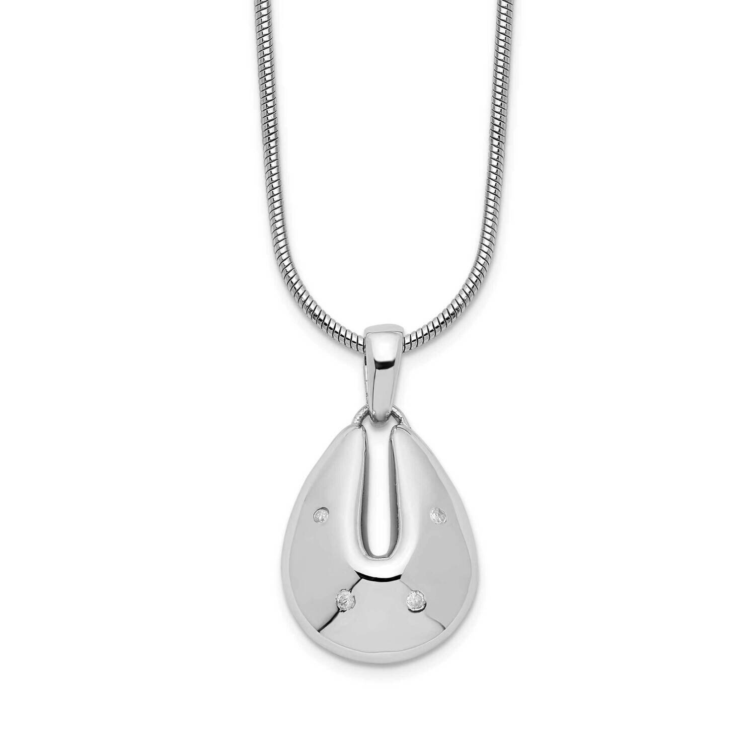 White Ice .025Ct. Diamond Necklace Sterling Silver QW473-18, MPN: QW473-18, 191101479502