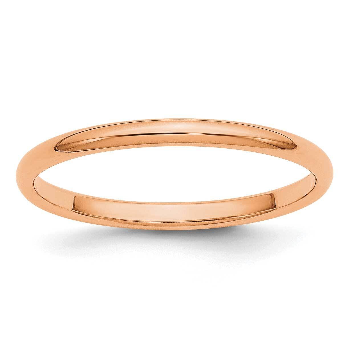 2mm Half Round Band Size 10 14k Rose Gold RHR020-10, MPN: RHR020, 883957912646
