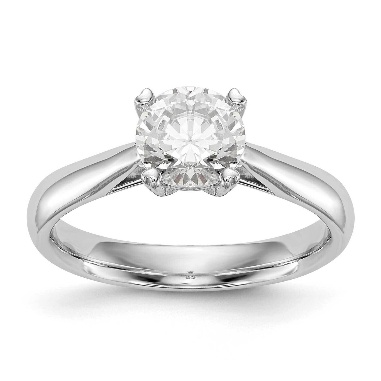 1/4 Ct Round Vs/Si, D E F, Lab Grown Diamond Solitaire Engagement Rin 14k White Gold RM1930E-025-WL…