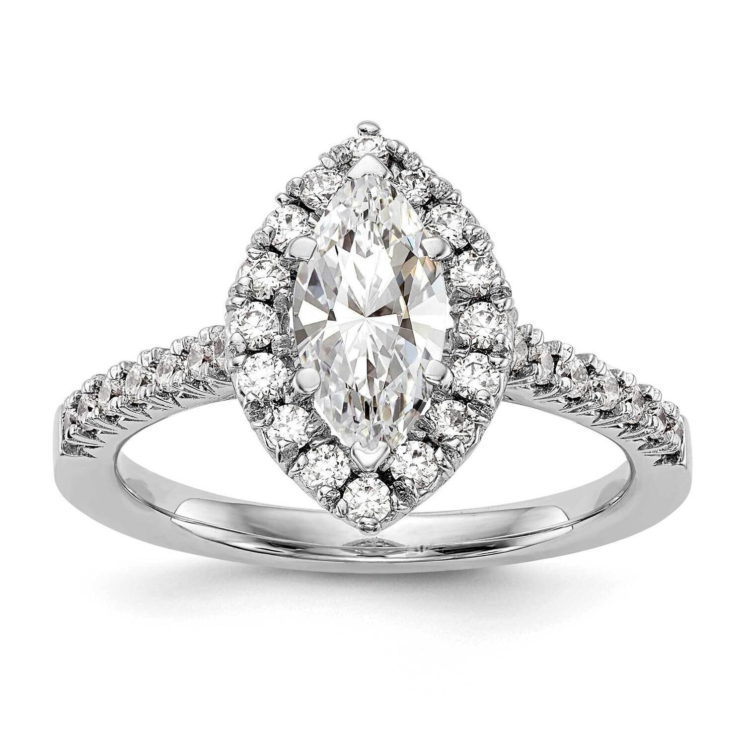 Diamond Vs/Si, D E F, S/M Marquise Halo Engagement Ring 14k White Gold True Origin Lab Grown RM2063…