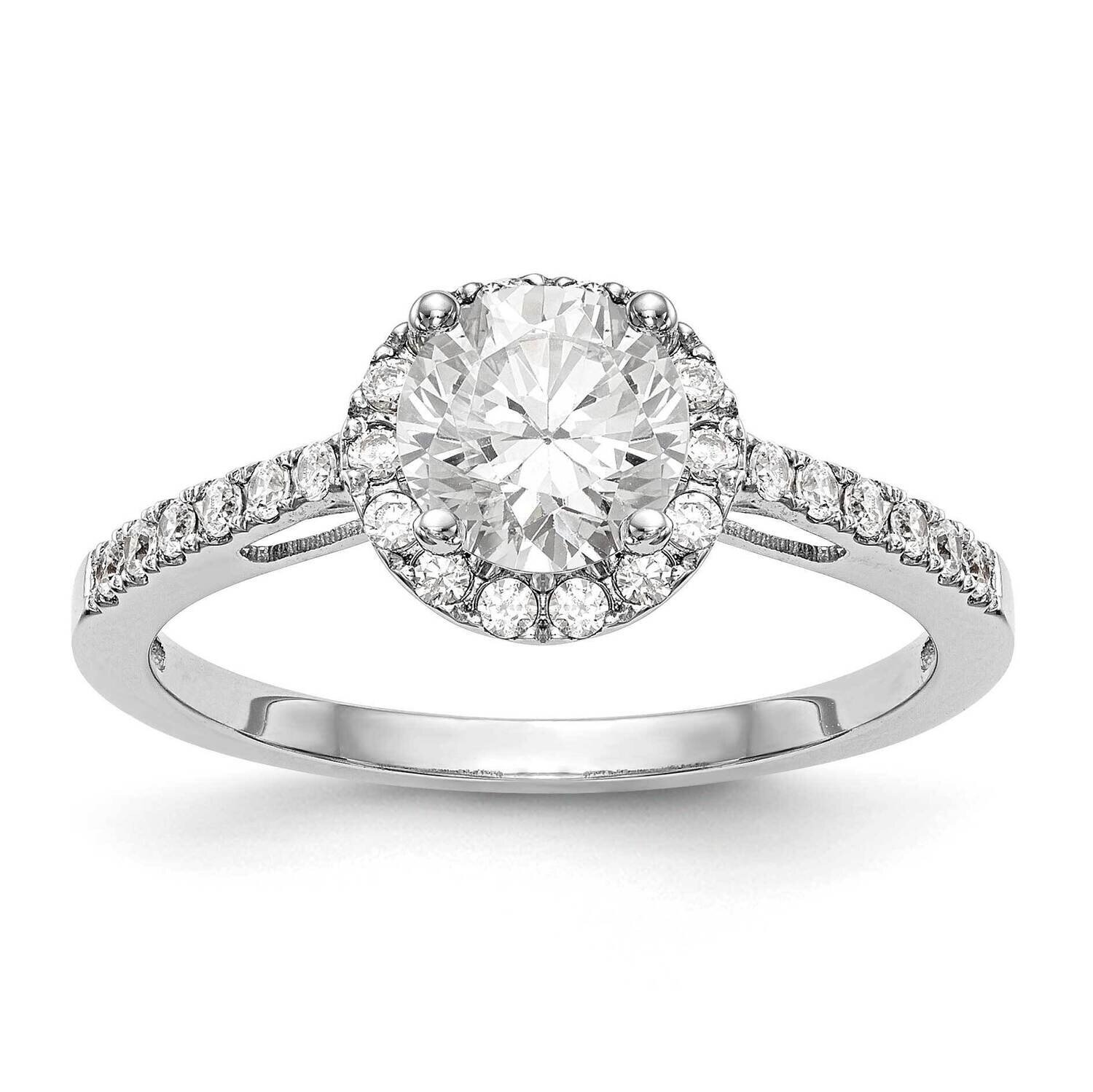 Diamond Si1/Si2, G H I, Halo Engagement Ring 14k White Gold Lab Grown RM2089E-050-7CWLG, MPN: RM208…