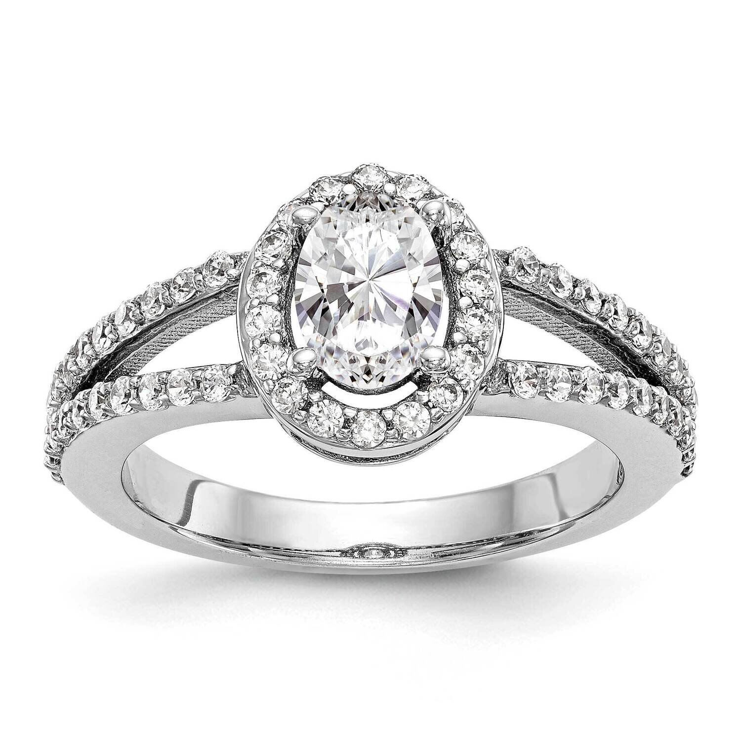 Diamond Vs/Si, D E F, S/M Oval Halo Engagement Ring 14k White Gold True Origin Lab Grown RM2333E-05…