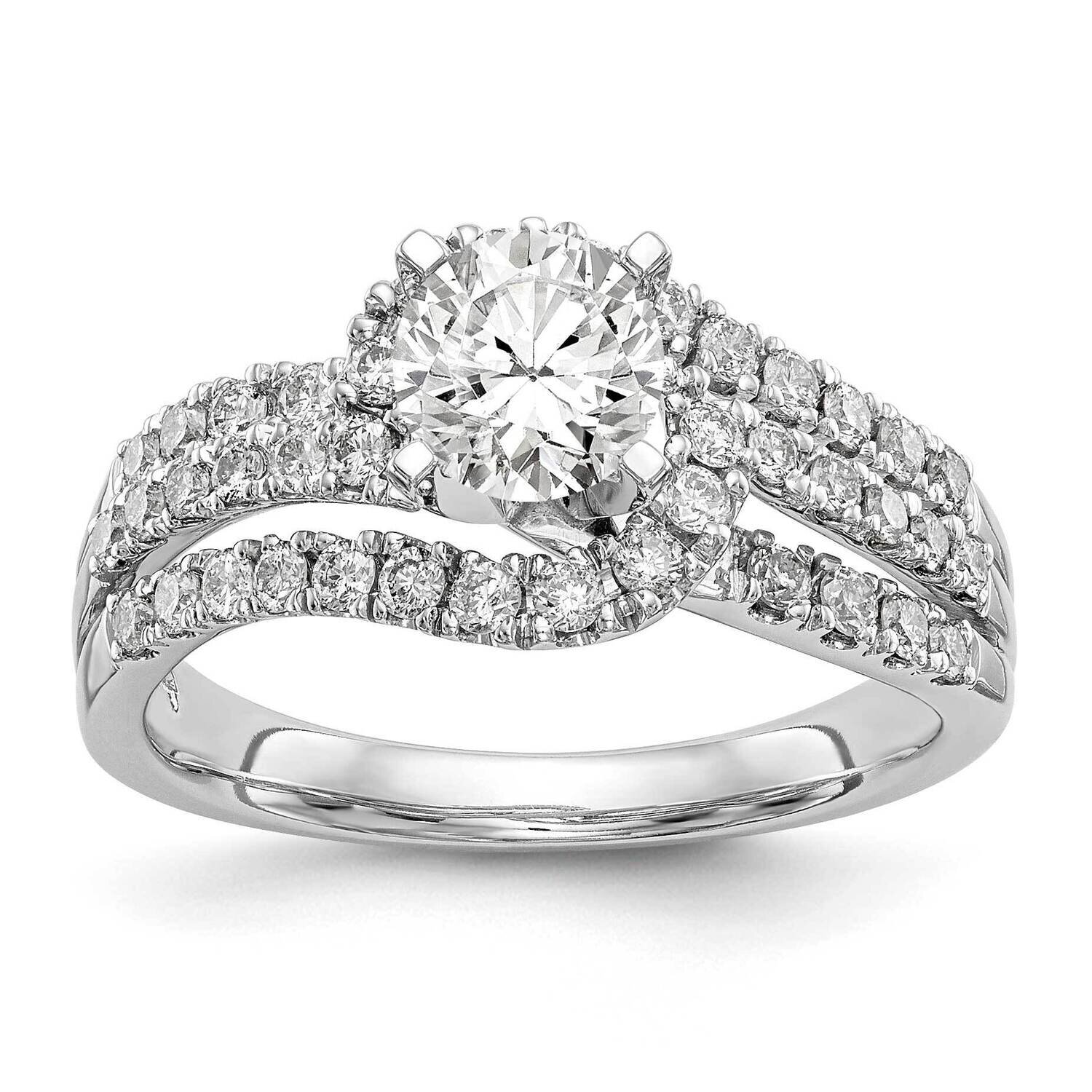 Diamond Vs/Si, D E F, Peg Set S/M By-Pass Engagement Ring 14k White Gold True Origin Lab Grown RM24…