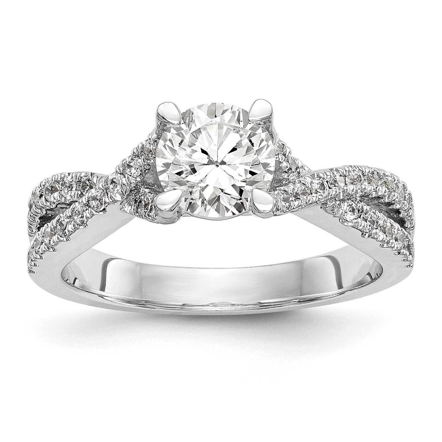 Diamond Vs/Si, D E F, Round S/M By-Pass Engagement Ring 14k White Gold True Origin Lab Grown RM2515…