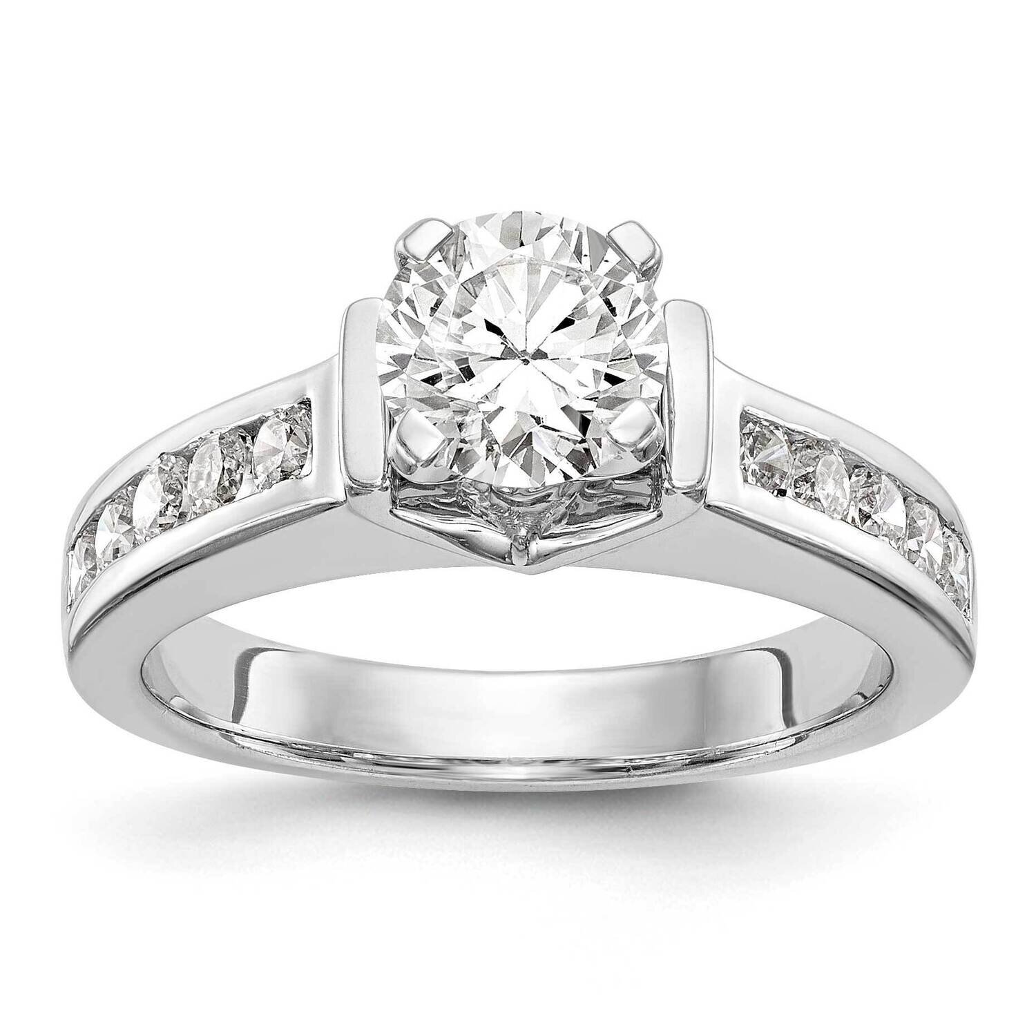 Diamond Vs/Si, D E F, Peg Set Engagement Ring 14k White Gold True Origin Lab Grown RM2666E-050-WLD,…