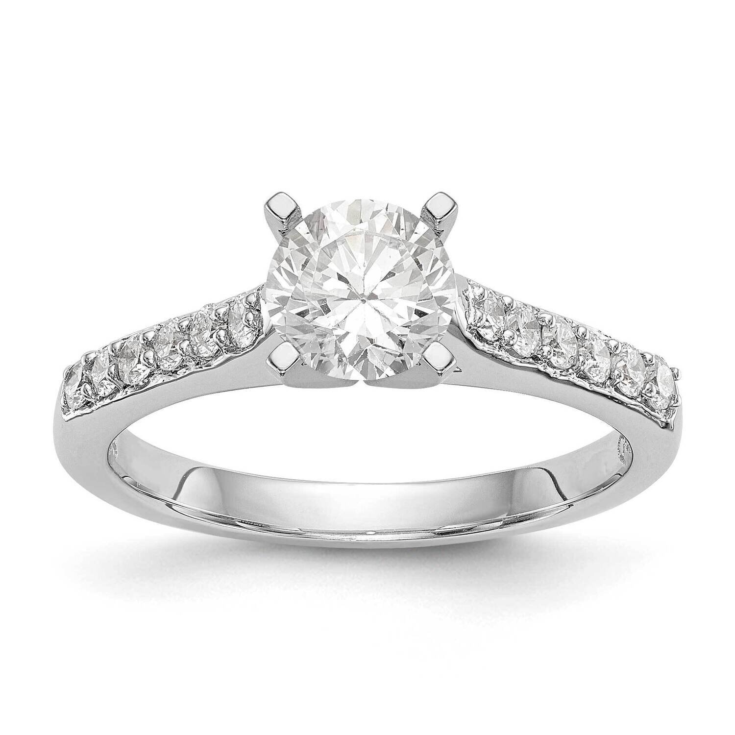 Diamond Si1/Si2, G H I, Peg Semi-Mount Engagement Ring 14k White Gold Lab Grown RM2779E-025-7WLG