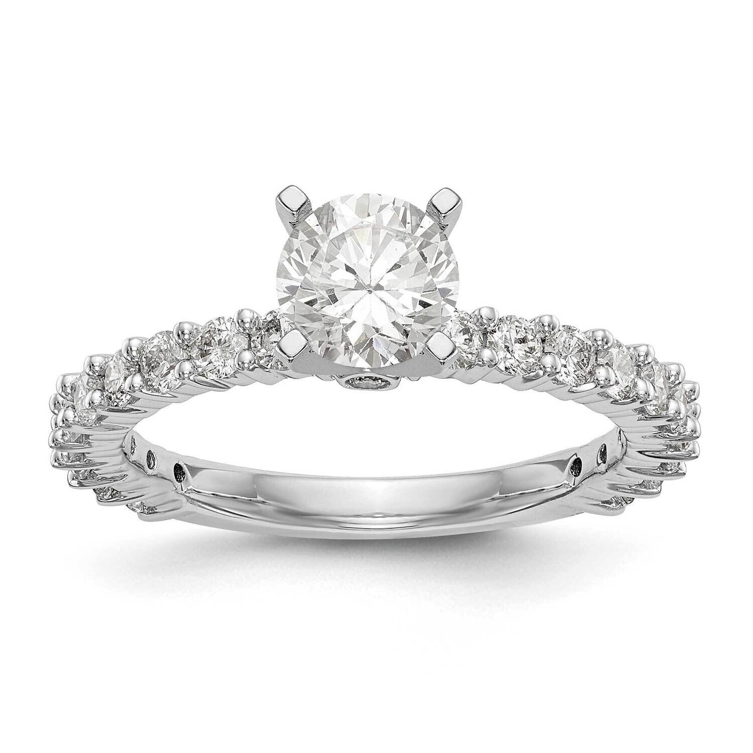 Diamond Si1/Si2, G H I, Peg Semi-Mount Engagement Ring 14k White Gold Lab Grown RM2790E-078-7WLG