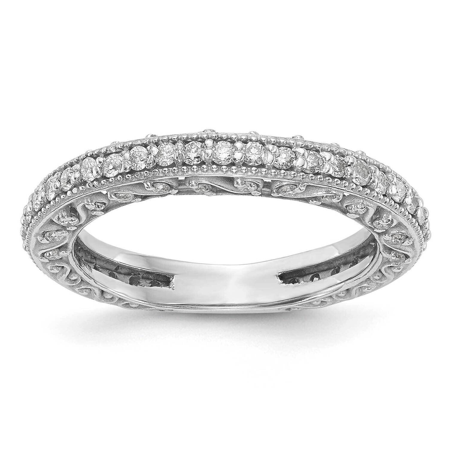 Diamond Vs/Si, D E F, Wedding Band 14k White Gold True Origin Lab Grown RM2846B-055-WLD, MPN: RM284…