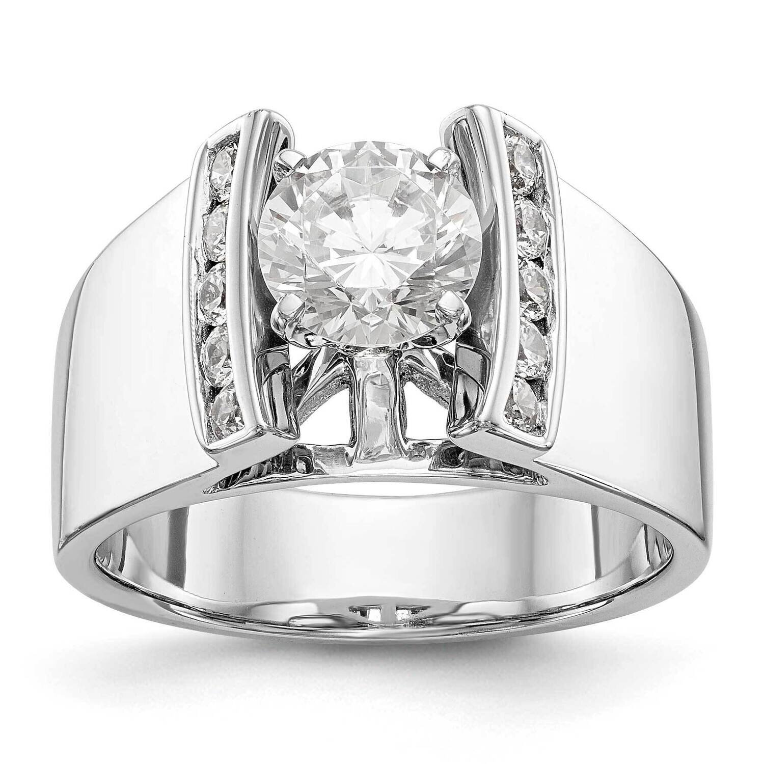Diamond Si1/Si2, G H I, Peg Semi-Mount Engagement Ring 14k White Gold Lab Grown RM2875E-025-WLG