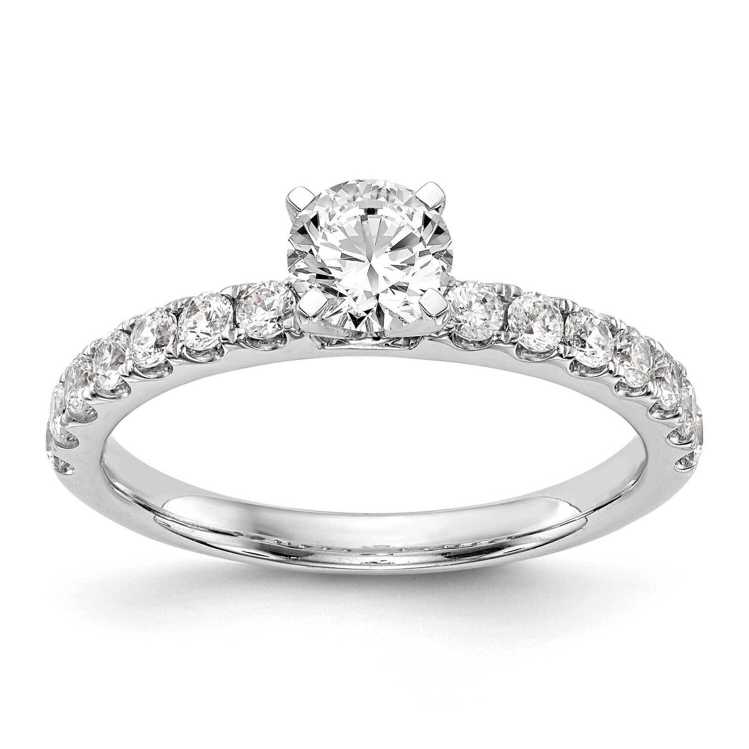 Diamond Si1/Si2, G H I, Peg Semi-Mount Engagement Ring 14k White Gold Lab Grown RM2927E-049-7WLG