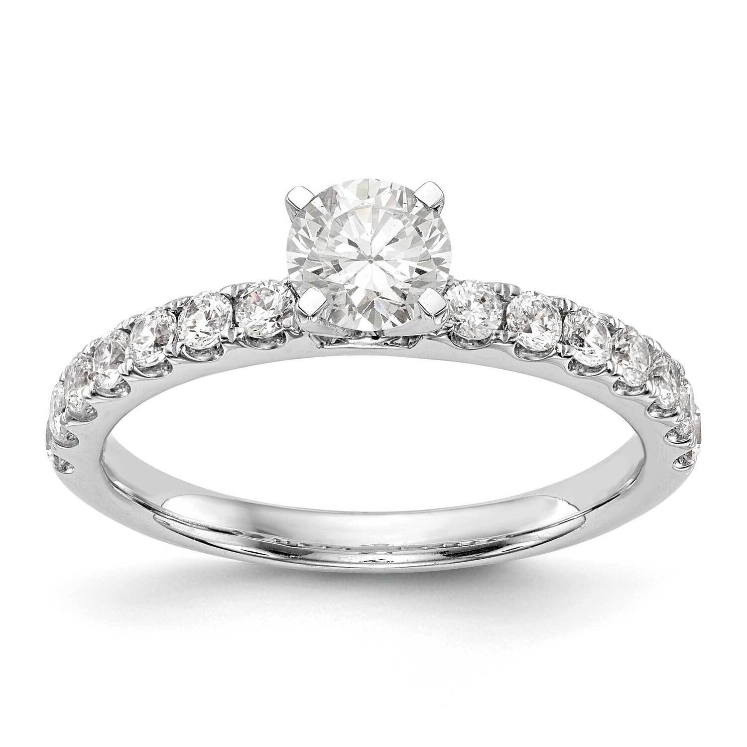 Diamond Vs/Si, D E F, Peg Set Engagement Ring 14k White Gold True Origin Lab Grown RM2927E-049-WLD,…