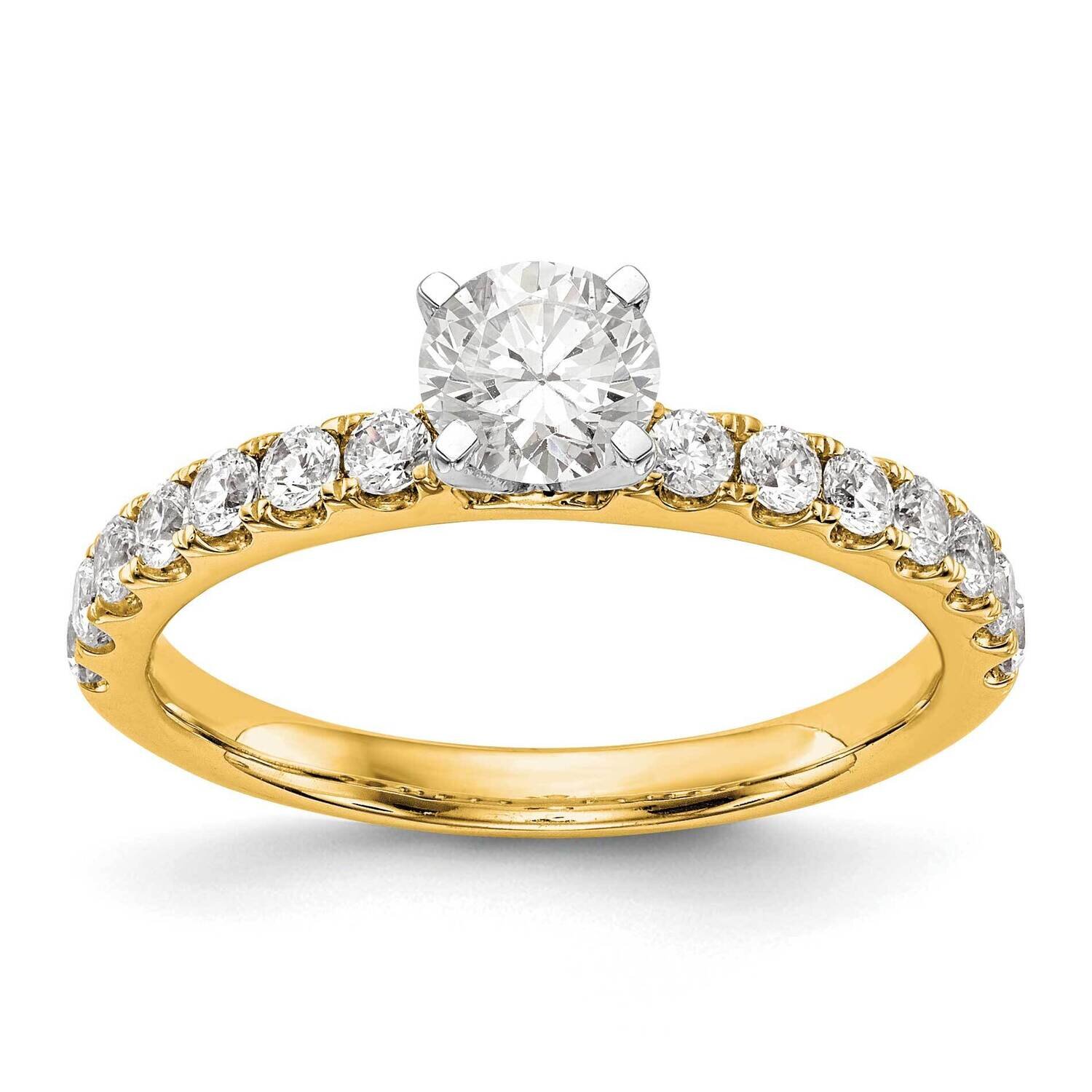 Diamond Vs/Si, D E F, Peg Set Engagement Ring 14k Yellow Gold True Origin Lab Grown RM2927E-049-YLD…