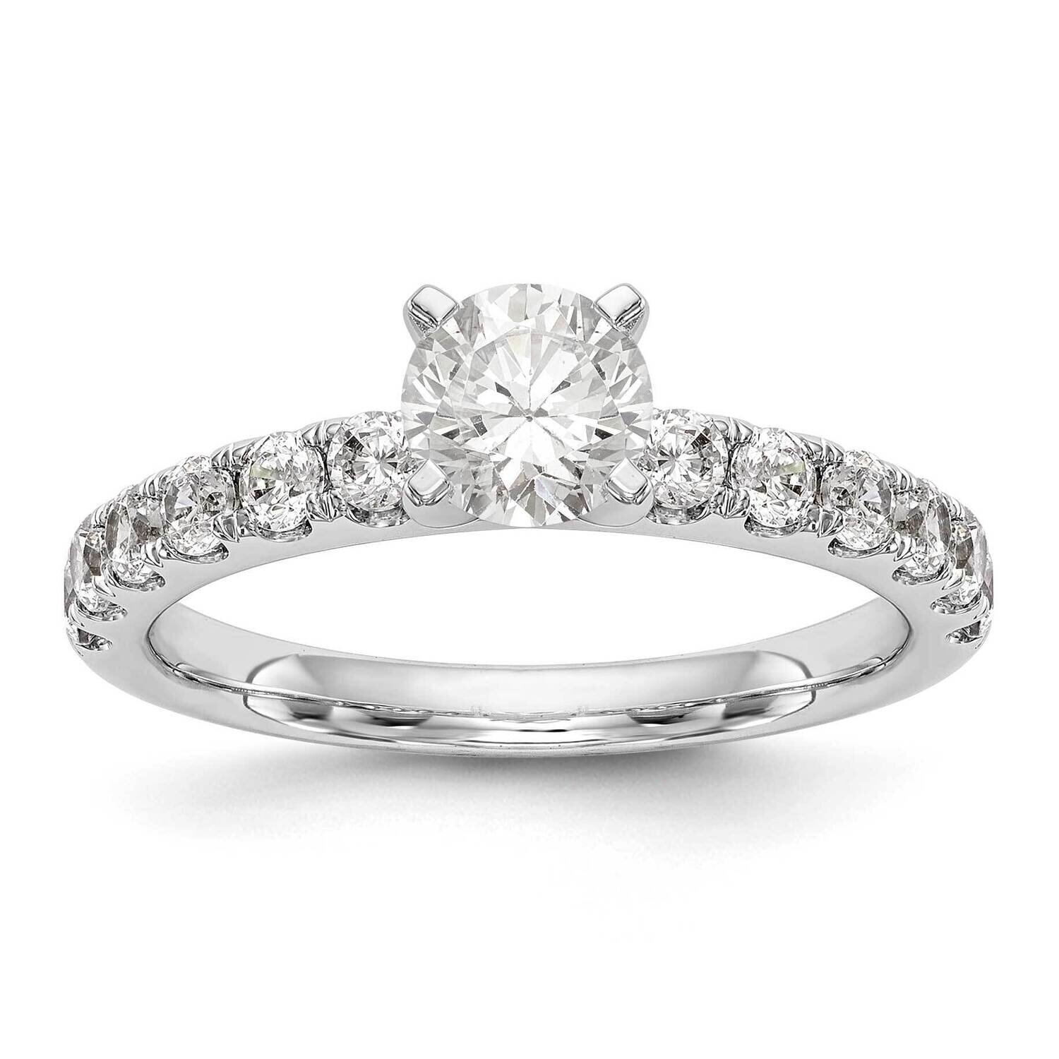 Diamond Si1/Si2, G H I, Peg Semi-Mount Engagement Ring 14k White Gold Lab Grown RM2927E-060-7WLG, M…