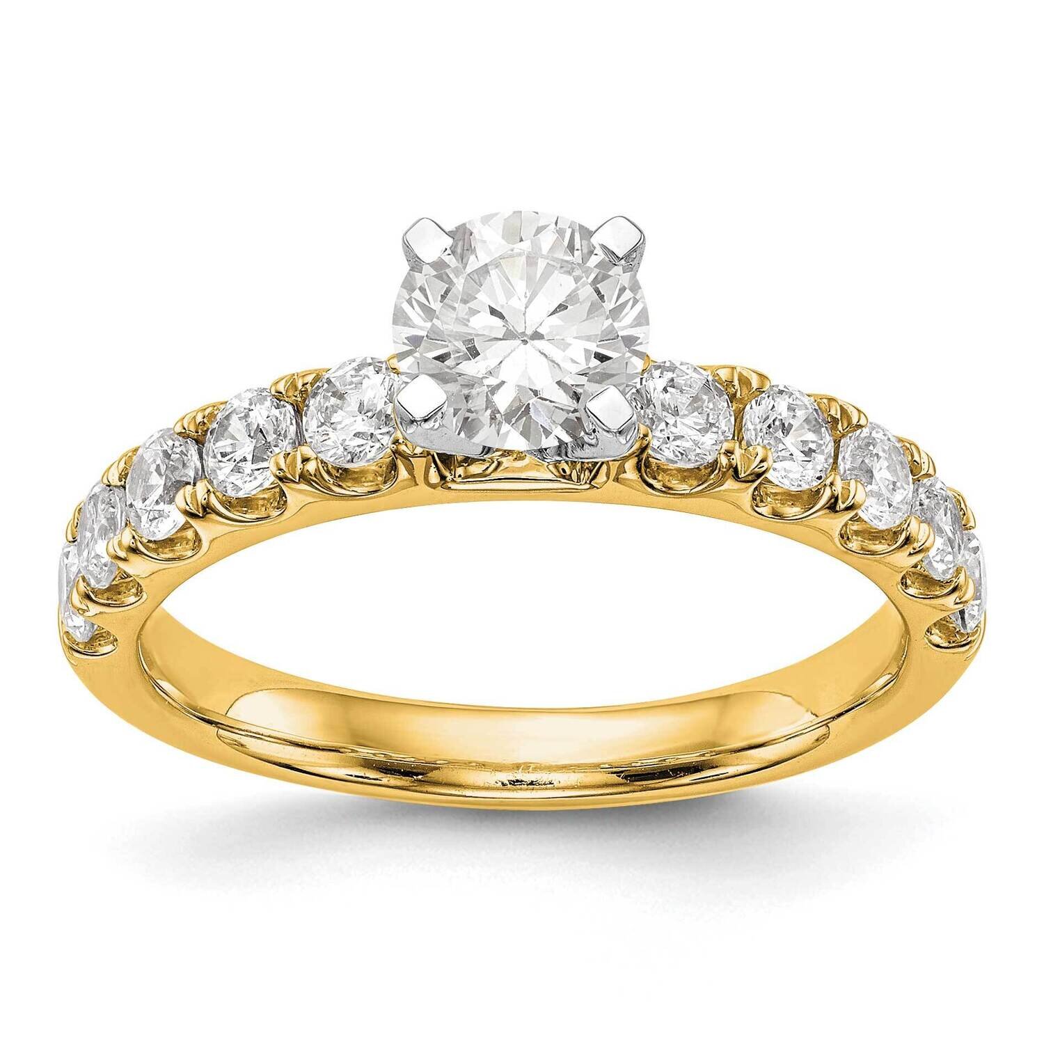 Diamond Vs/Si, D E F, Peg Set Engagement Ring 14k Yellow Gold True Origin Lab Grown RM2927E-070-YLD…