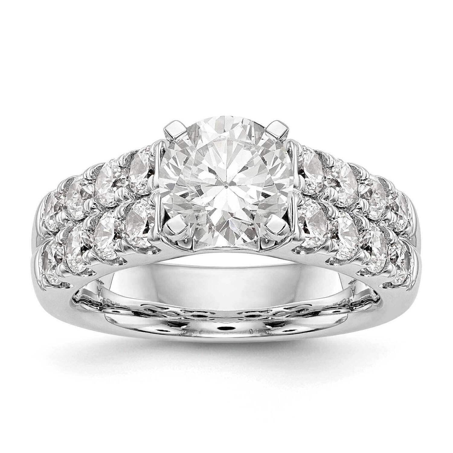 Diamond Si1/Si2, G H I, Peg Semi-Mount Engagement Ring 14k White Gold Lab Grown RM2935E-144-7WLG
