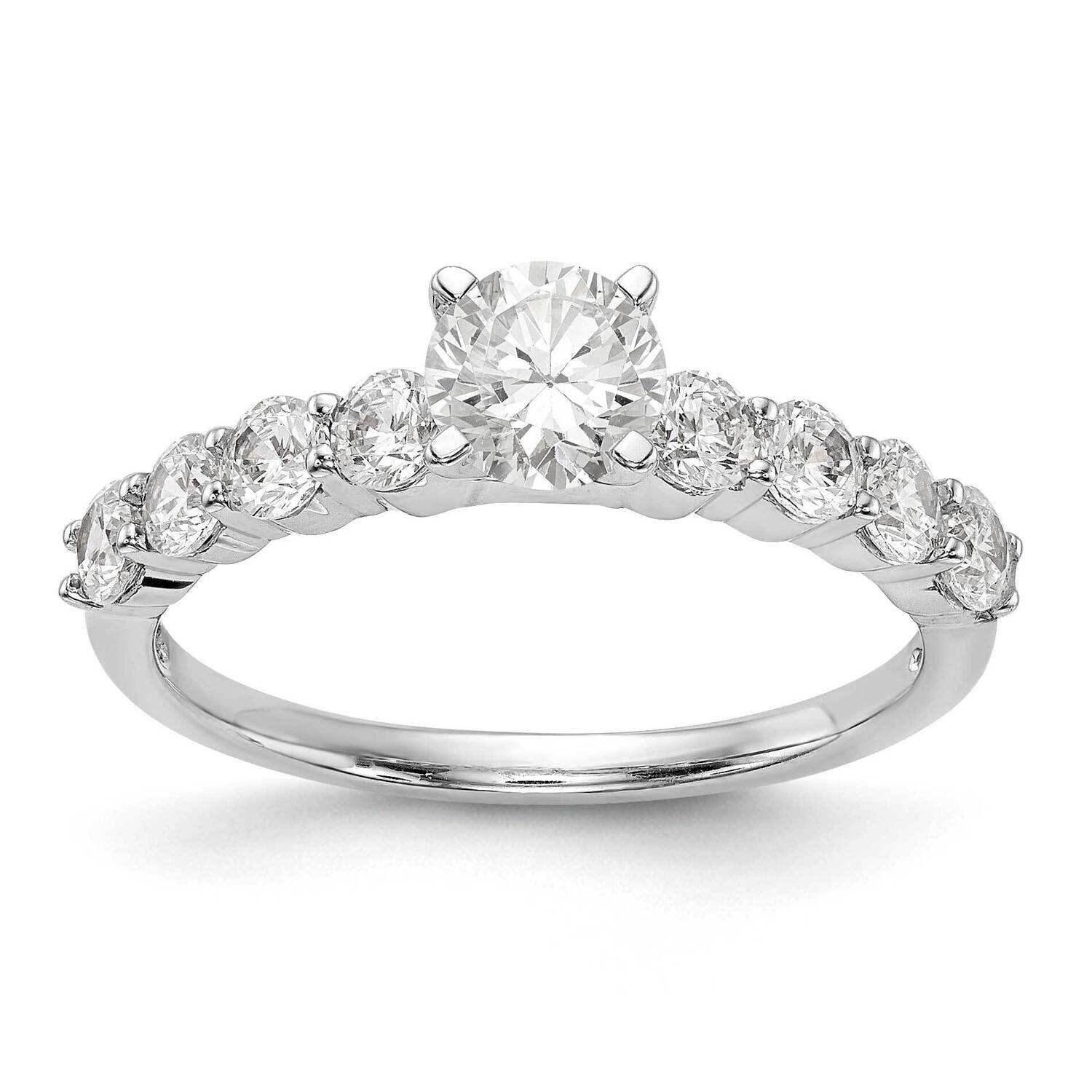 Diamond Si1/Si2, G H I, Peg Semi-Mount Engagement Ring 14k White Gold Lab Grown RM2936E-072-7WLG, M…