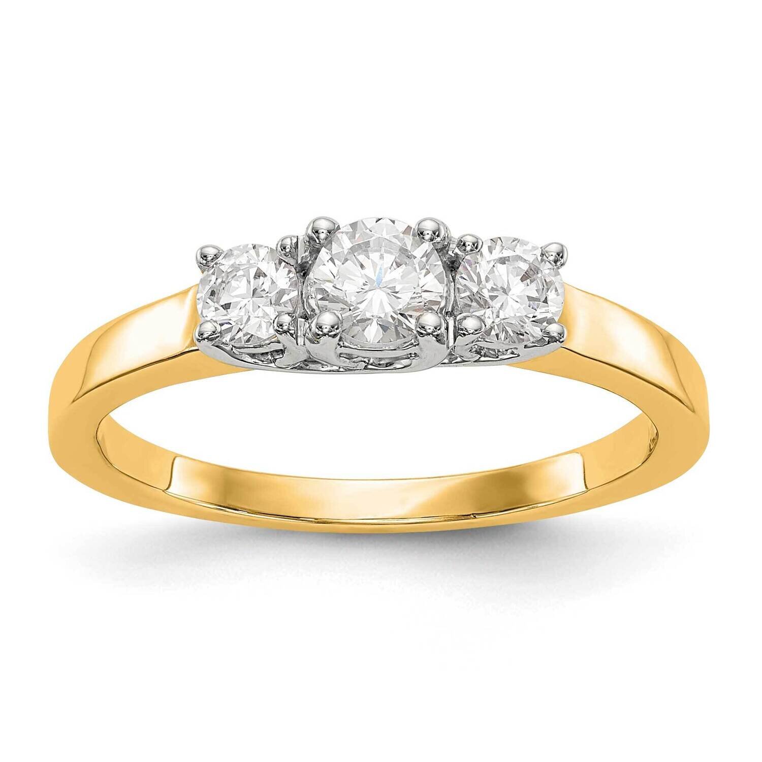 14Ktt Si1/Si2, G H I, Engagement Ring Lab Grown Diamond RM2952E-025-CYWLG, MPN: RM2952E-025-YWAA, 8…