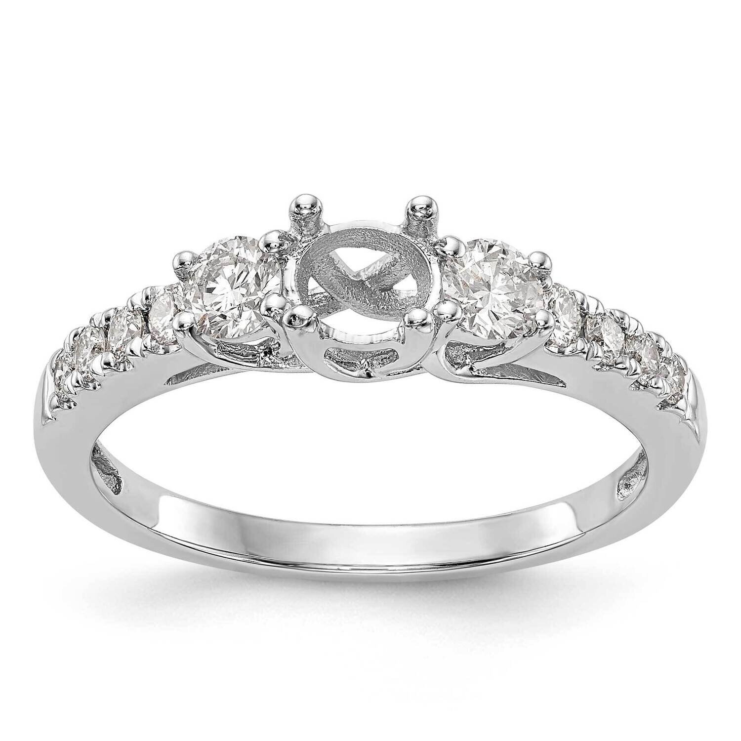 3-Stone Lab Grown Diamond Si1/Si2, G H I, Engagement Ring 14k White Gold RM2972E-033-7CWLG, MPN: RM…