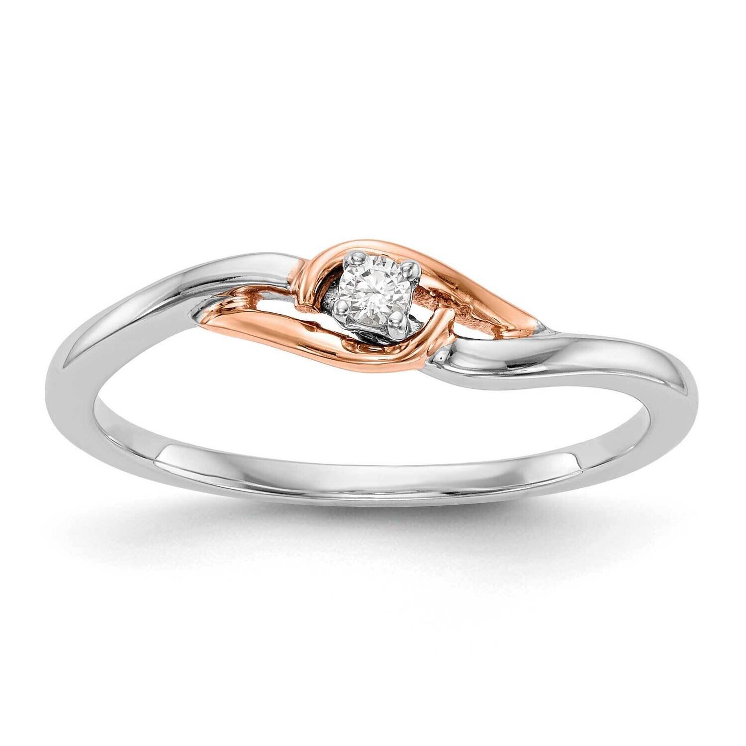 Rose Gold Comp. Diamond Promise/Engagement Ring 14k White Gold RM3133E-004-RWAA