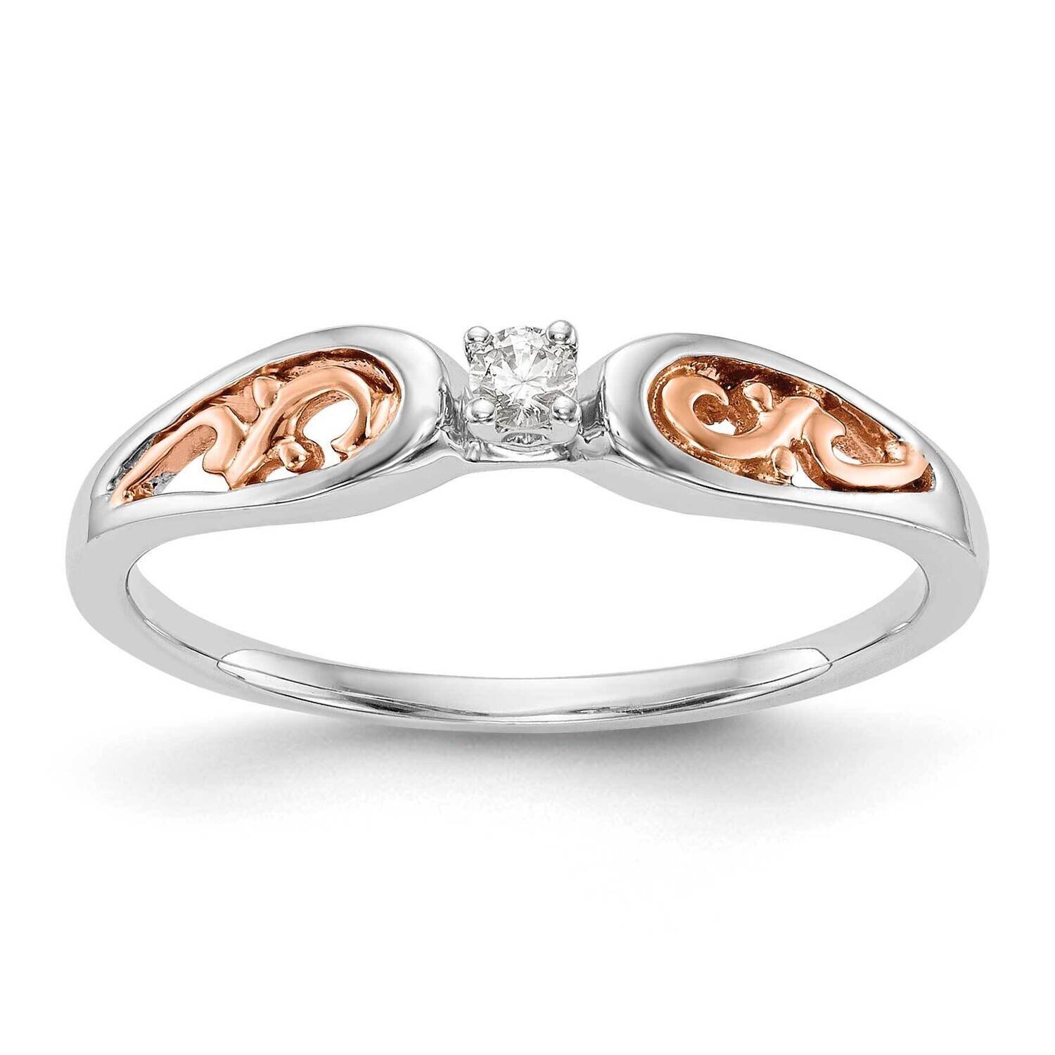 Rose Gold Comp. Diamond Promise/Engagement Ring 14k White Gold RM3139E-005-RWAA, MPN: RM3139E-005-R…