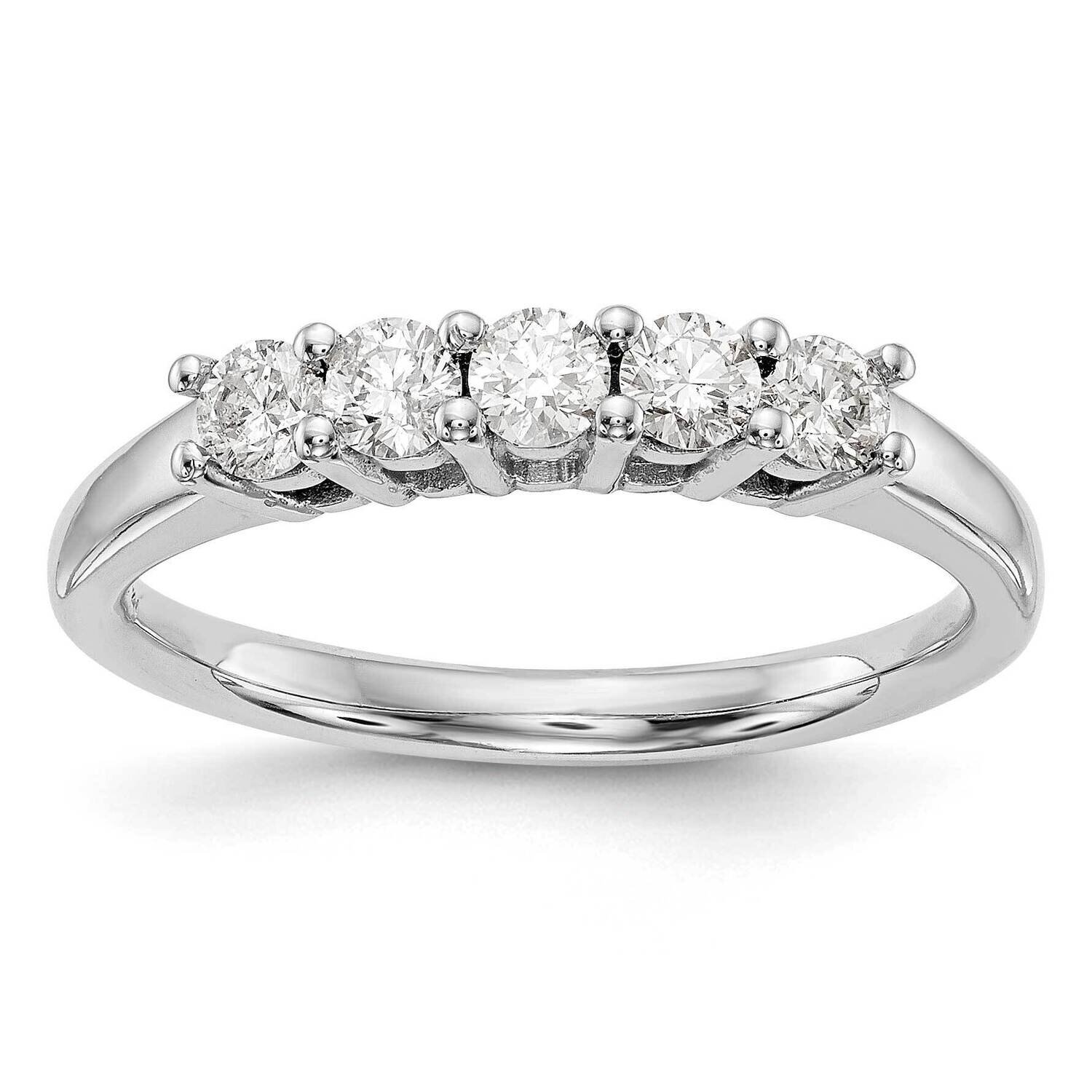 Diamond Vs/Si, D E F, 5-Stone Band 14k White Gold True Origin Lab Grown RM3174B-033-WLD, MPN: RM317…