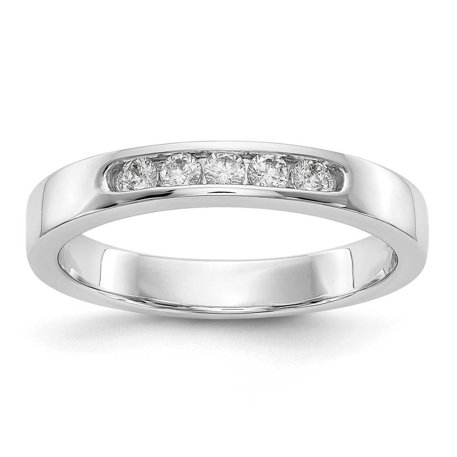 Diamond Vs/Si, D E F, 5-Stone Channel Band 14k White Gold True Origin Lab Grown RM3276B-020-WLD, MP…