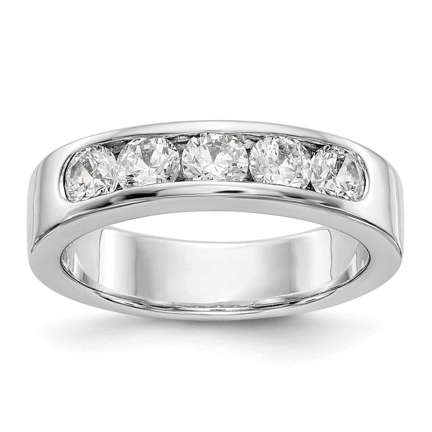 Diamond Vs/Si, D E F, 5-Stone Channel Band 14k White Gold True Origin Lab Grown RM3276B-100-WLD, MP…